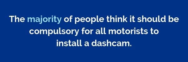 The majority of people think it should be compulsory for all motorists to install a dashcam | Dayinsure